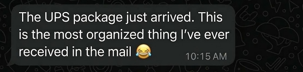 Client WhatsApp message